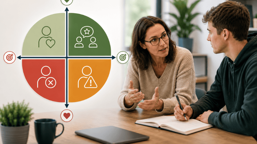 Wat is Radical Candor? Ontdek hoe het model van Kim Scott helpt om eerlijke én betrokken feedback te geven in het onderwijs en de zorg.